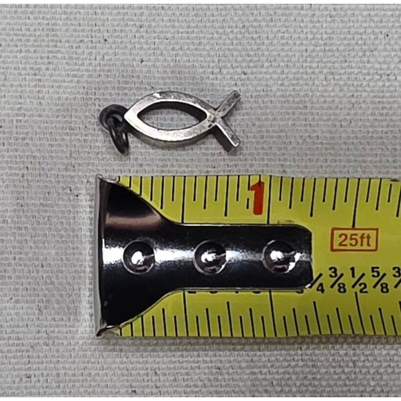 Vintage James Avery Sterling Silver Ichthys Pendant – “JA STER” Candelabra Mark - Picture 6 of 6